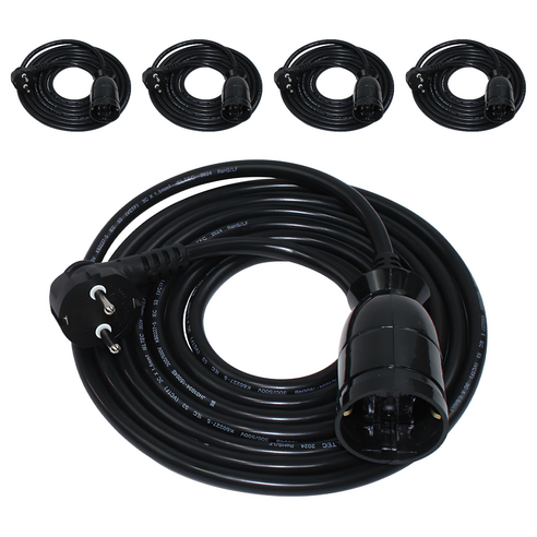 원스탑 고용량 전기 연장선 멀티탭 1구, 5m, 블랙, 5개