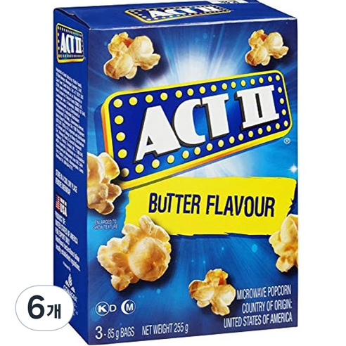 액트투 팝콘 버터맛 3p, 255g, 6개