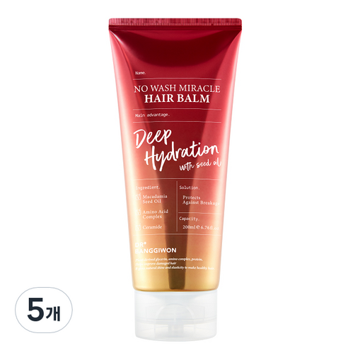 닥터방기원 노워시 미라클 헤어 밤, 200ml, 5개