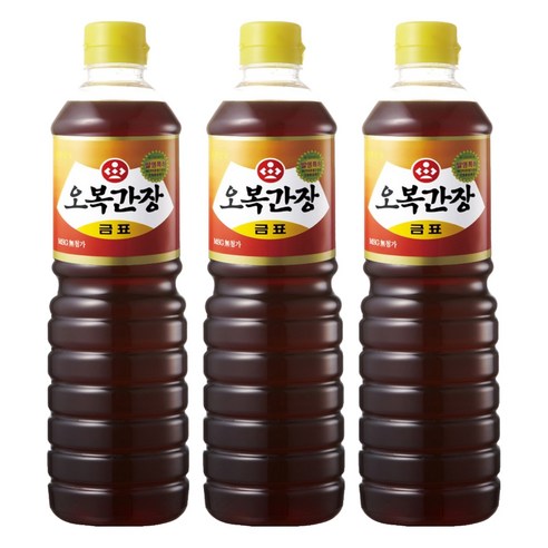 오복 간장 금표, 900ml, 3개
