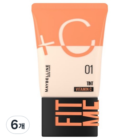 메이블린 핏미 스킨 틴트 30ml, 01 페어 핑크, 6개