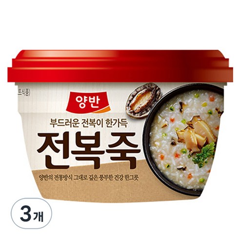 양반 전복죽, 287.5g, 3개