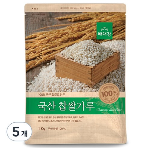 배대감 국산 찹쌀가루, 1kg, 5개
