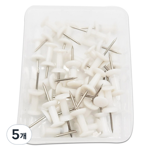 마다꾸미 압정 화이트, 5개, 30개입