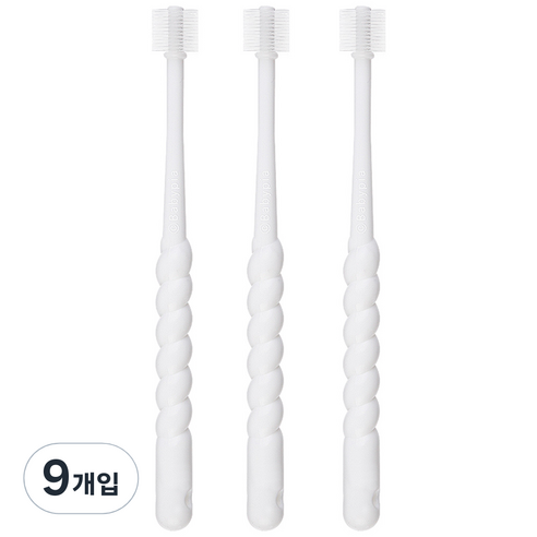 예꼬맘 360도 베이비용 칫솔 1단계, 화이트, 1개입, 9개