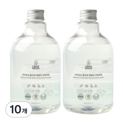아이보브 올인원 패밀리 주방세제, 600ml, 10개