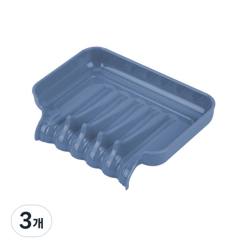 새드리 모던 물 잘 빠지는 비누받침, 블루, 3개