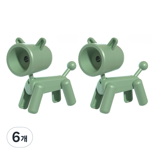 블랙트리 스탠딩 휴대용 연필깎이, 그린, 6개