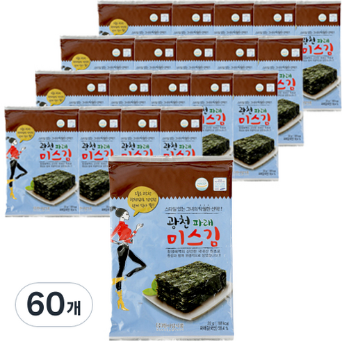 광천 파래 미스김 5p, 60개, 20g