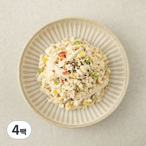 집반찬연구소 닭가슴살 두부 무침, 100g, 4팩