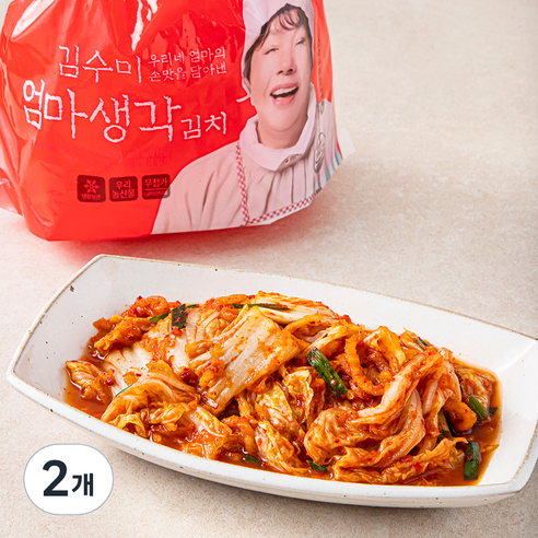김수미엄마생각 썰은 배추김치, 1kg, 2개