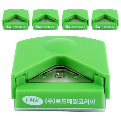 로드메일코리아 코너라운더 문서 코팅지 코너커터기, 7001 그린, 5개
