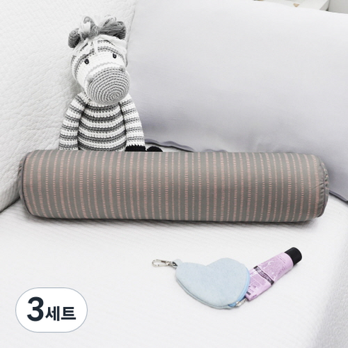 베드앤데코 에브리데이 경추 목베개 + 솜 세트, 그레이핑크, 3세트