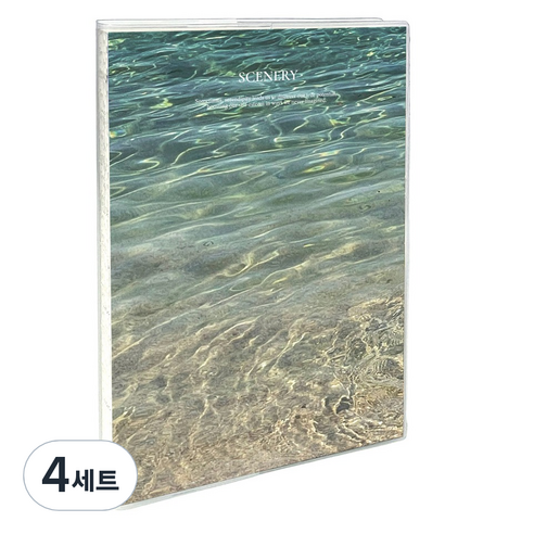 리코즈 A5 시너리 포토 모눈 노트 + PVC 커버 세트, 04 웨이브(노트), 4세트