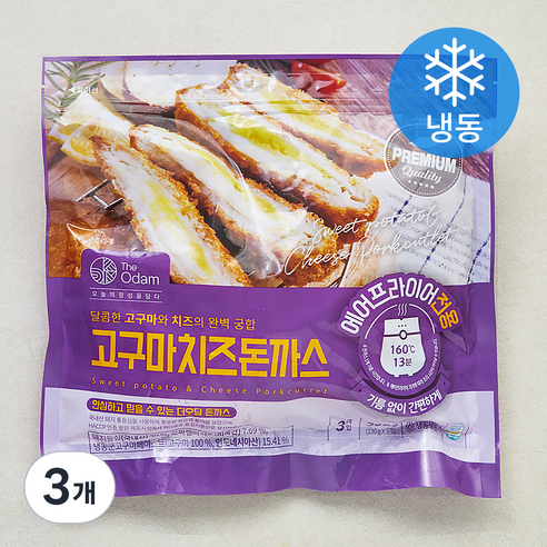 더오담 고구마 치즈 돈까스 (냉동), 390g, 3개