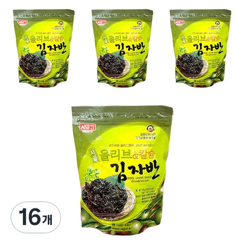 시골김 올리브 칼슘 김자반, 70g, 16개