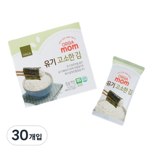 올가홀푸드 유기 고소한 김 1.5g 6p, 30개