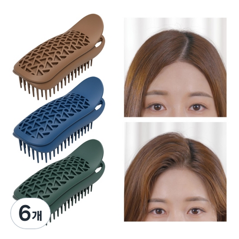 리르 미라클 볼륨 헤어 클립, 02 딥블루, 6개