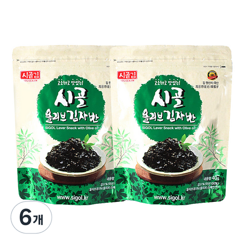시골 올리브 김자반, 6개, 40g