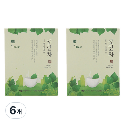 하루의 디톡스 데일리워터 깻잎차, 0.6g, 12개입, 6개