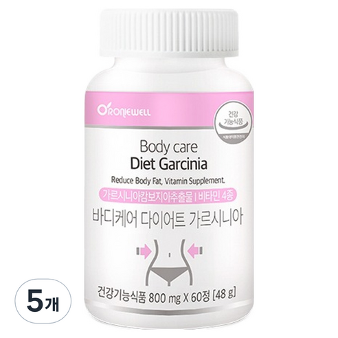 로니웰 바디케어 다이어트 가르시니아 48g, 5개, 60정