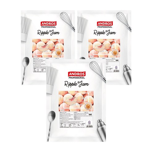 안드로스 화이트피치 리플잼, 1kg, 3개