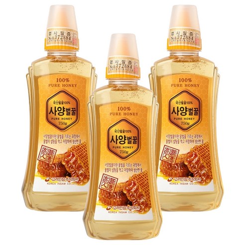 고려인삼 사양벌꿀, 750g, 3개
