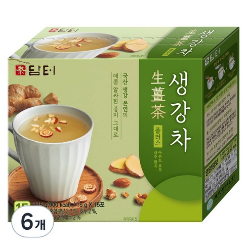 담터 생강차 플러스, 15g, 15개입, 6개