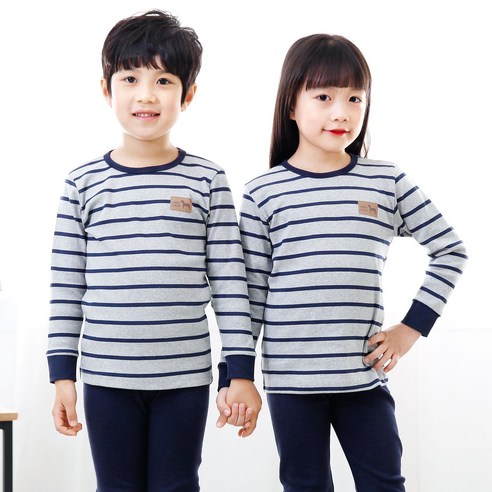 애플스마일 아동용 심플라인 9부 20수 후라이스 상하 내의 세트