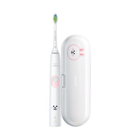 필립스 소닉케어 프로텍티브클린 라인프렌즈 에디션 전동칫솔, HX6801 / 38(코니), 화이트(코니)