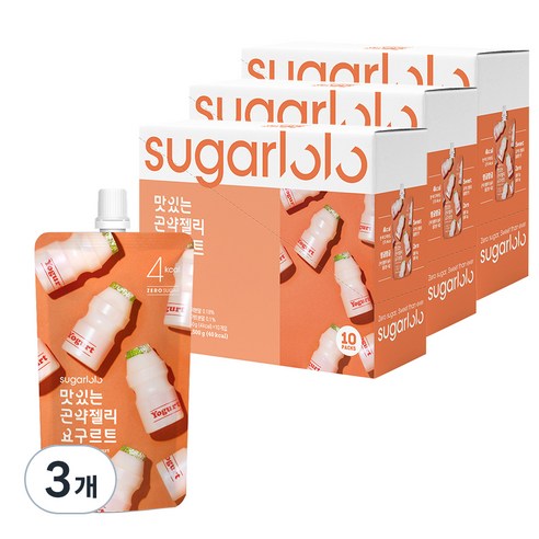 슈가로로 맛있는 요구르트 곤약젤리 10개입, 150g, 3개