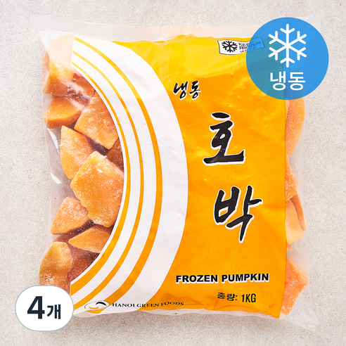 글로벌냉동식품 호박 (냉동), 1kg, 4개