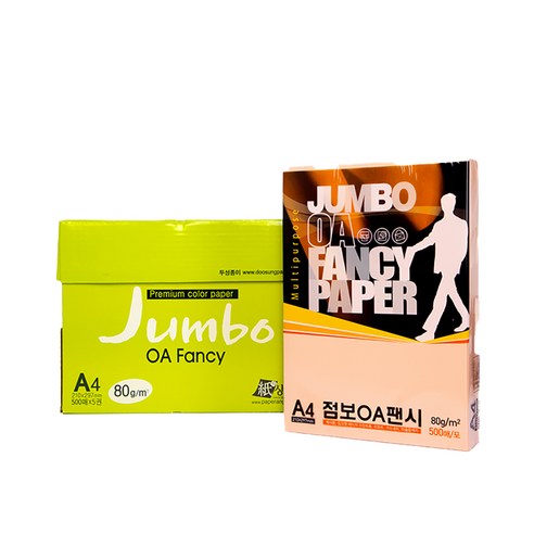 두성 종이 OA팬시페이퍼점보 80g 500매입, P52-크림색, 500매