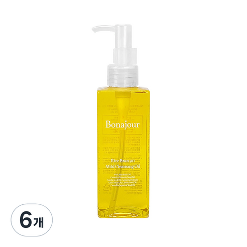 보나쥬르 비건 라이스 브랜 90 클렌징오일, 200ml, 6개