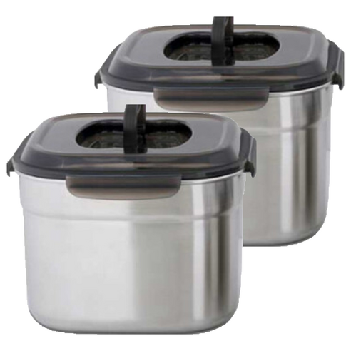 퀸센스 에리카 스텐밀폐용기, 2개, 6L