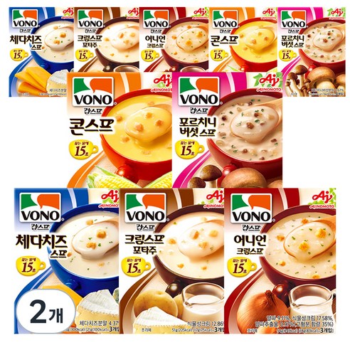 보노 스프 5종 세트, 2세트, 57g
