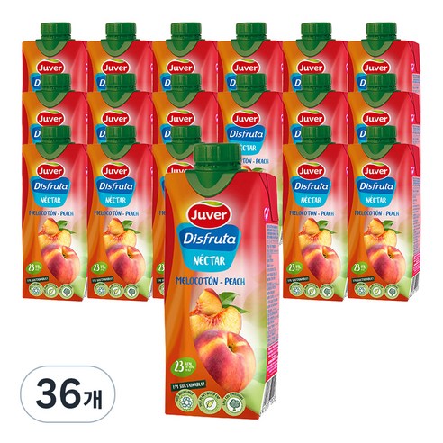 후버 디스프루타 복숭아 주스, 330ml, 36개