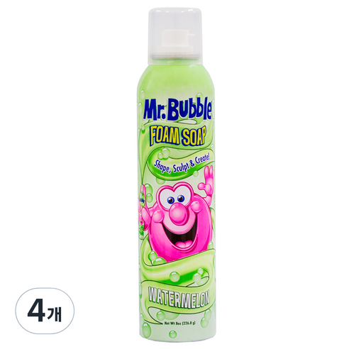 미스터버블 폼솝 워터멜론 유아 비누, 4개