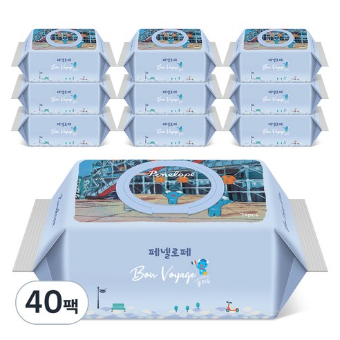 페넬로페 본보야지 퐁피두 아기물티슈 캡형, 75g, 70매, 40개