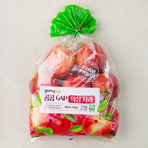 곰곰 GAP 경북 사과, 1.5kg (6~8입), 1개