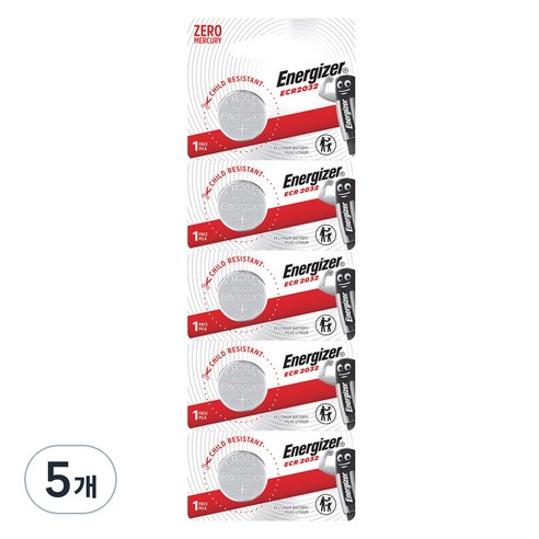 에너자이저 코인 CR2032 건전지, 5개입, 5개