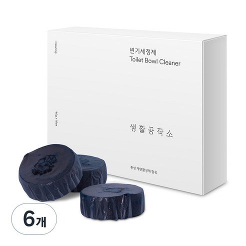 생활공작소 변기 세정제 40g x 16개, 640g, 6개