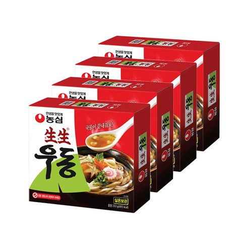농심 생생우동 봉지, 253g, 16개