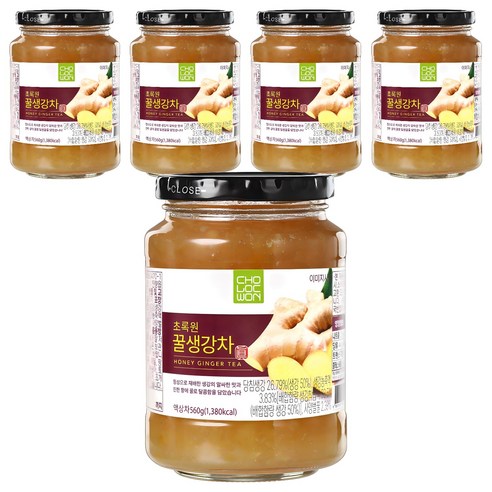 초록원 꿀생강차, 560g, 1개입, 5개