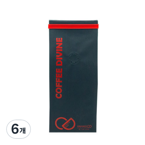 커피디바인 콜롬비아 블렌드 원두커피, 홀빈(분쇄안함), 200g, 6개