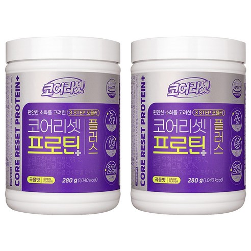 유한건강생활 코어리셋 프로틴 플러스 곡물맛, 280g, 2개