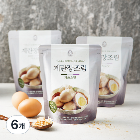풍요한아침 계란장조림 가쓰오맛, 400g, 6개