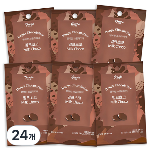 행복한쇼콜라띠에 밀크초코, 단품, 24개