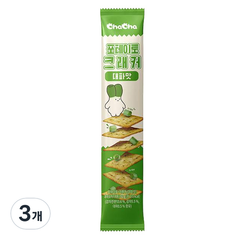 챠챠 포테이토 크래커 대파맛, 51g, 3개