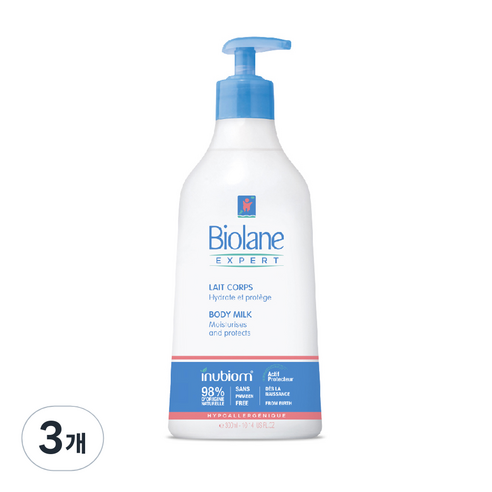 비올란 엑스퍼트 바디 밀크 아기 보습 로션, 300ml, 3개